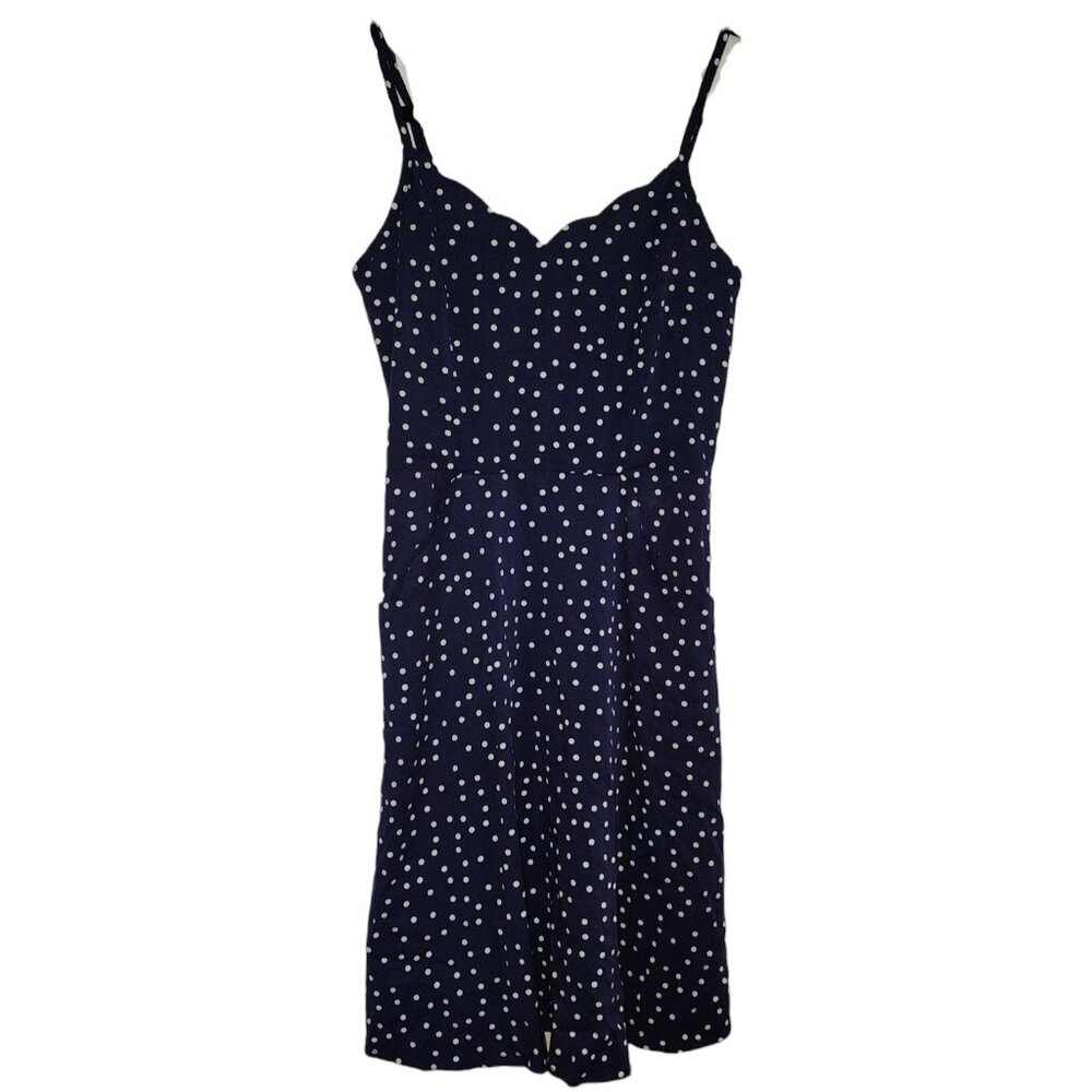 41 Hawthorn Dress Womens‎ Size XS Blue Polka Dot Beatriz Scallop Stitch Fix NWT